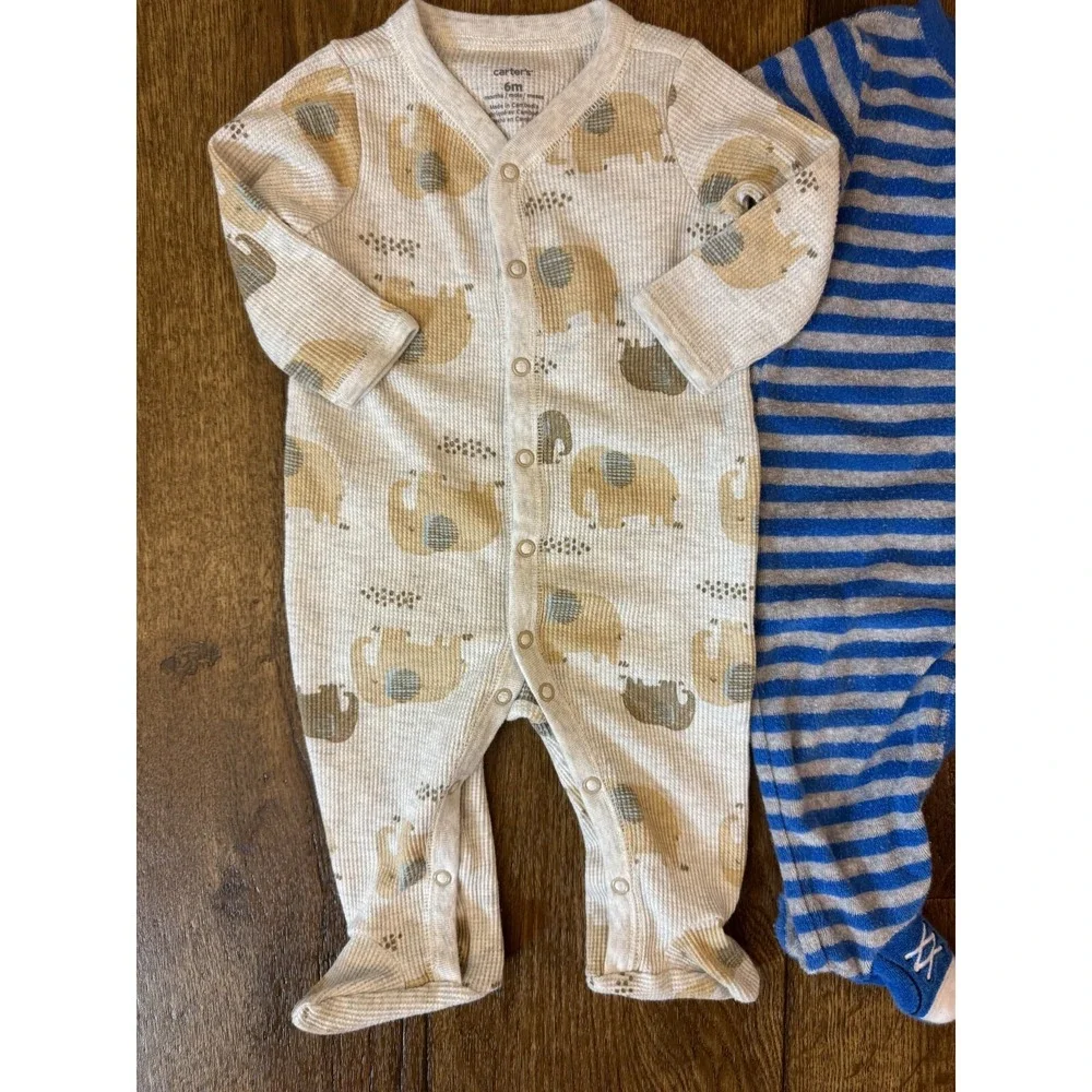 Carters‎ Baby Boy 6 Months Footed Sleepers Pajamas Outfits Clothes Lot Baseball